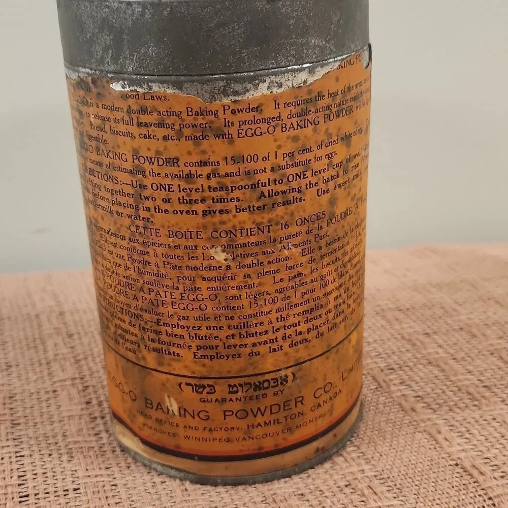 Vintage EGG-O Baking Powder Tin